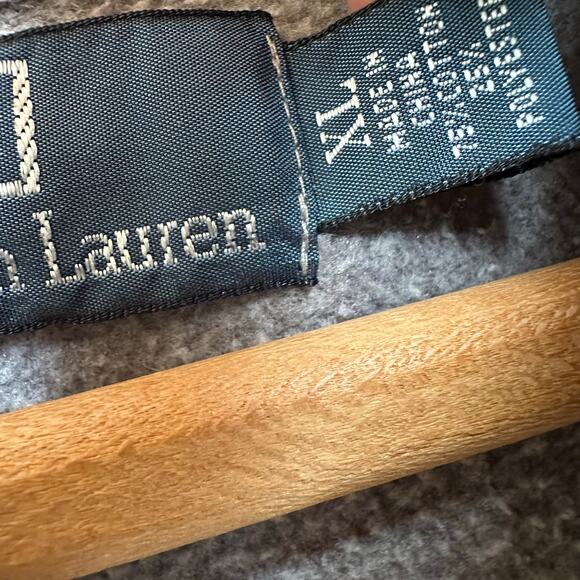 Polo Ralph Lauren Gray Shawl Collar Sweatshirt XL Elbow Patch Pullover - Picture 7 of 7